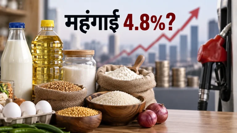 अगस्त 2026 में खुदरा महंगाई बढ़कर 4.82% हुई, खाद्य महंगाई 5.95% पर पहुँची