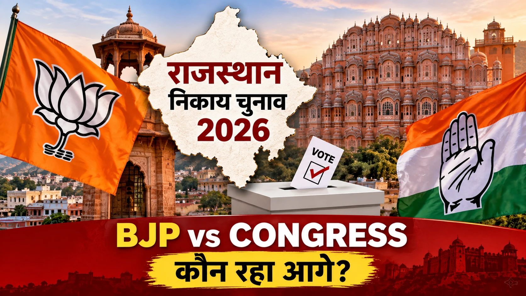 Rajasthan Election Results 2026: निकाय चुनाव में BJP-Congress का कैसा रहा प्रदर्शन? जानें जयपुर, कोटा समेत बड़ी सीटों का हाल